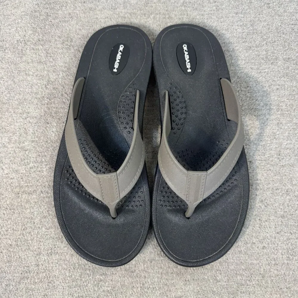 Okabashi Mariner Flip Flop Sandals Eco Friendly Made in USA Comfort Men L 9-10